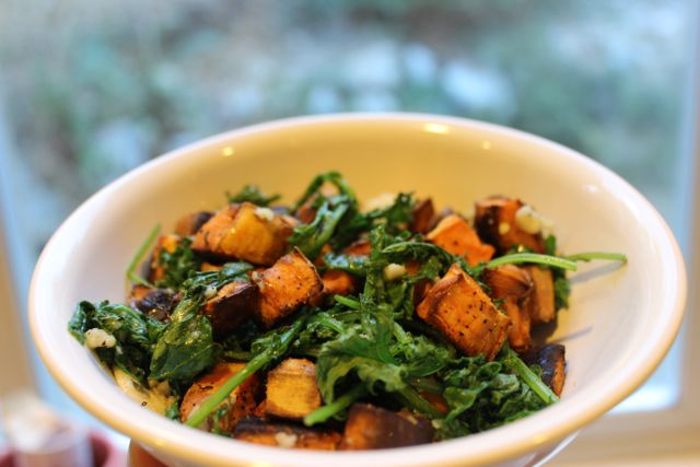 yams and baby kale recipe lynnel bjorndal holistic nutritionist north vancouver